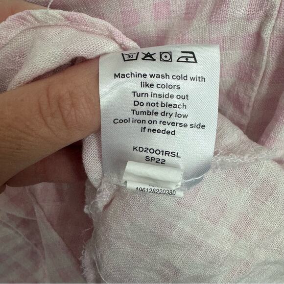 Draper James Pink & White Peplum Top Size Medium - Picture 6 of 6